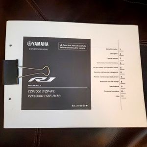 Yamaha YZF-R1 Owners Manual